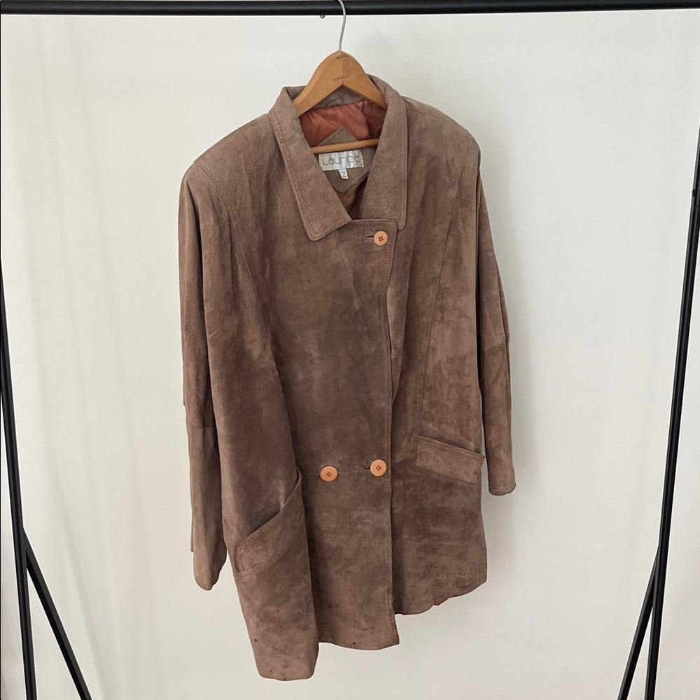 Vintage Brown Suede Men's Coat Laurice Brand
